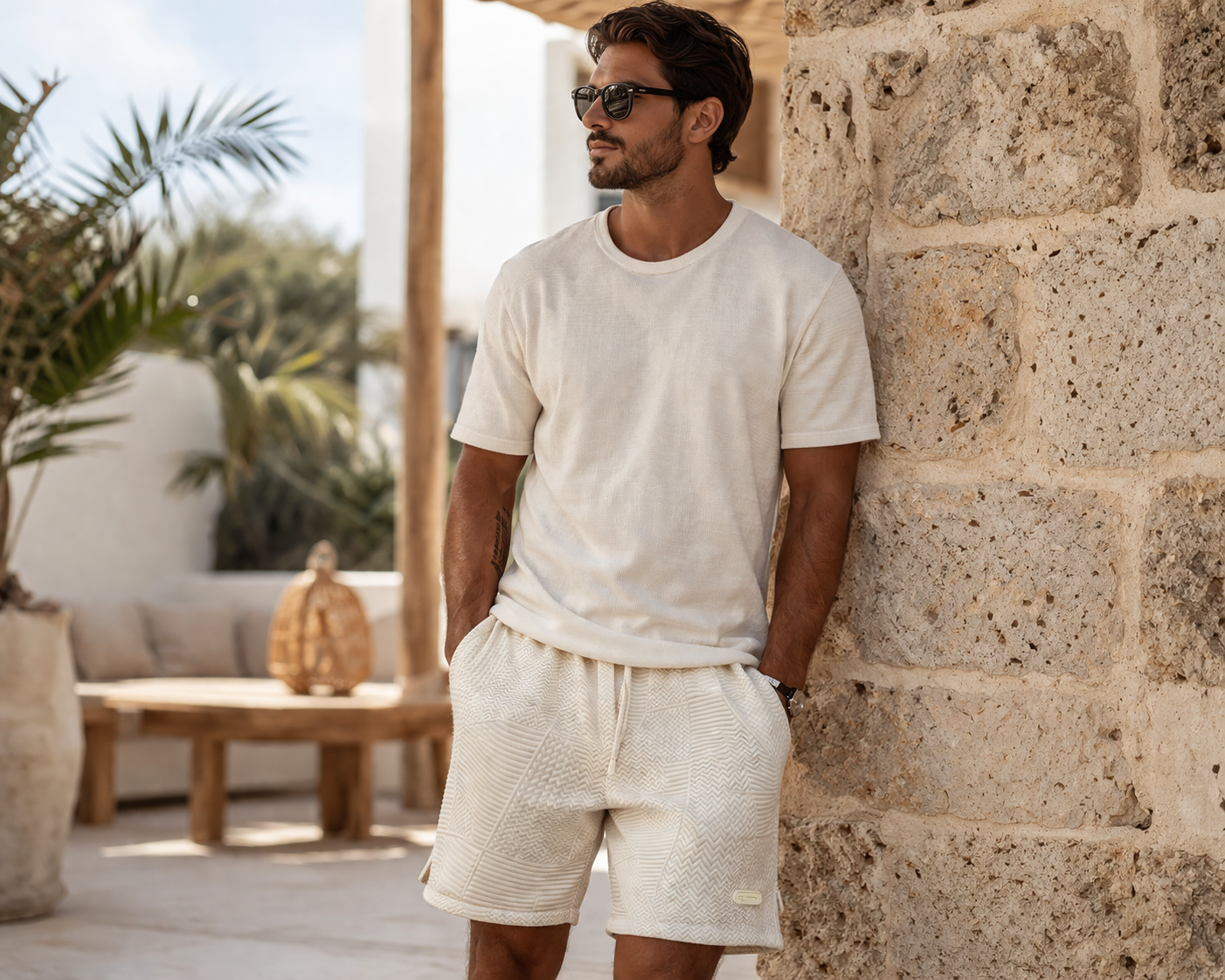 Bermudas Masculinas de Linho Respiráveis e de Secagem Rápida