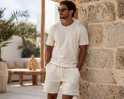 Bermudas Masculinas de Linho Respiráveis e de Secagem Rápida